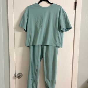 Women's Relaxed Fit Pajama Set/Lounge Set - Teal